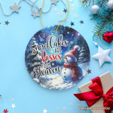 Enchanting Snowflakes are Kisses from Heaven Ornament, Christmas Snowman Memorial Gift