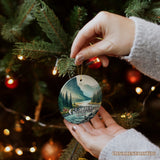 Glacier National Park Serene Nature Ornament, Traveler Christmas Gift and Montana Souvenir