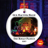 Haunted House Photograph Custom Tree Halloween Ornament