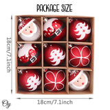 Santa Claus Inspired 9 Piece Round Ornament Christmas Bundle