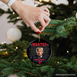 Wanted For President Donald Trump Ornament, Unique Gift For Republican Supporter