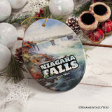 Beautiful Niagara Falls Paradise Ornament, Waterfall and Nature Travel Souvenir