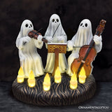 Ghostly Ensemble Trio Lighted Spooky Home Figurine, 5.5" LED Haunted Halloween Ghost Statue