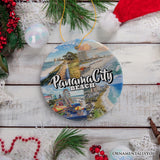 Panama City Beach Tropical Paradise Ornament, Florida Coastal Christmas Gift and Souvenir