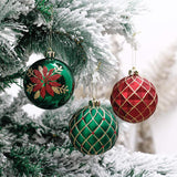 Red Green and Gold Majestic Christmas Ornament Bundle Set, 16 Baubles