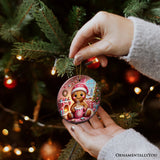 Cozy Gingerbread Man Pink Themed Ornament, Delightful Christmas Gift and Decor