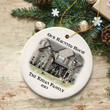 Haunted House Photograph Custom Tree Halloween Ornament