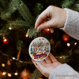 Lively Bangkok City Artistic Ceramic Ornament, Thailand Souvenir and Christmas Decor Keepsake