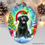 Sparkling Yuletide Black Labrador Retriever Ornament, Joyful Christmas Gift