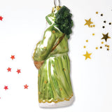 Spirit of the Forest Father Santa Victorian Glass Christmas Ornament