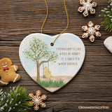 Friendship is Like a Honey Pot, Sweeter When Shared Ornament, Heartwarming Pooh Bear Christmas Gift