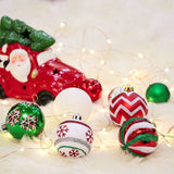 Unique and Sparkling Christmas Bauble Set of 30, Holiday Tree Set