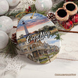 Cape May Coastal Charm Ornament, American Seaside Retreat Christmas Gift and New Jersey Souvenir