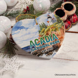 Majestic Acadia National Park Artwork Ornament, Travel Souvenir and Christmas Gift