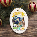 Artistic Arizona State Themes and Landmarks Christmas Ornament