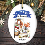 Artistic Utah State Themes and Landmarks Christmas Ornament