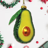 Avocado Glass Christmas Ornament