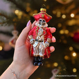 Spooky Pirate of the High Seas Glass Ornament, Creepy Halloween Tree Decoration