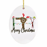 Hairdresser Plaid Merry Christmas Ornament