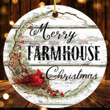 Merry Farmhouse Christmas Ornament