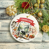 Artistic Tennessee State Themes and Landmarks Christmas Ornament