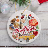 Unique NYC Vibes Artwork Christmas Ornament