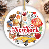 Unique NYC Vibes Artwork Christmas Ornament