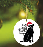 Funny Black Lab Christmas Ornament