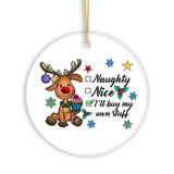 Funny and Playful Quote Christmas Ornament