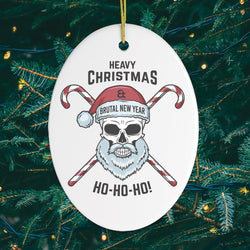 Heavy Metal Emo Christmas Santa Ornament