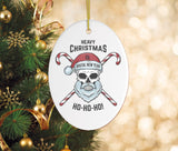 Heavy Metal Emo Christmas Santa Ornament