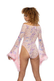 Furry Frenzy Flair Sleeve Bodysuit