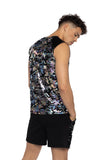 ElectroVibe Two-Tone Men's Sleeveless Rave Tank