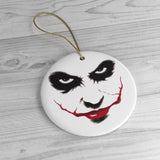 Joker Face Christmas Ornament, Scary Gothic