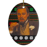 Laughing Leonardo DiCaprio Meme Christmas Ornament