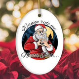 Nasty Dirty Santa Claus Christmas Ornament Bundle, Funny Joke Holiday Humor