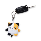 TeeTurtle Plushie Charm Keychain: Angry Calico Cat