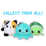 TeeTurtle Plushie Charm Keychain: Rage Black Octopus