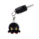 TeeTurtle Plushie Charm Keychain: Rage Black Octopus