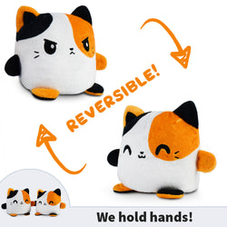 TeeTurtle Reversible Cat: Calico Plushmate (Mini)