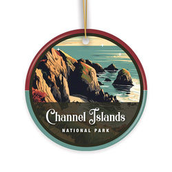 Channel Islands National Park Retro Ornament, California Vintage Travel Souvenir and Gift