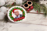 RFK JR Merry Christmas in Christmas Wreath Ornament, Robert Kennedy