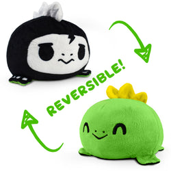 TeeTurtle Reversible Stegosaurus: Green/Skeleton (Mini)