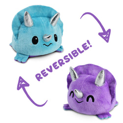 TeeTurtle Reversible Triceratops: Purple/Blue (Mini)