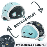 TeeTurtle Reversible Turtle: Rainy Day/Light Blue (Mini)