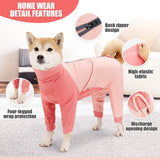 Dog Pajamas - Four-Legged Cotton Jumpsuit for Small, Medium & Large Dogs