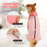 Dog Pajamas - Four-Legged Cotton Jumpsuit for Small, Medium & Large Dogs