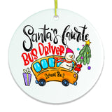 School Bus Driver Santa’s Favorite Christmas Ornament