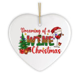 Joyfully Elegant Dreaming of a Wine Christmas Ornament