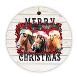 Merry Christmas Horse Stable Christmas Ornament